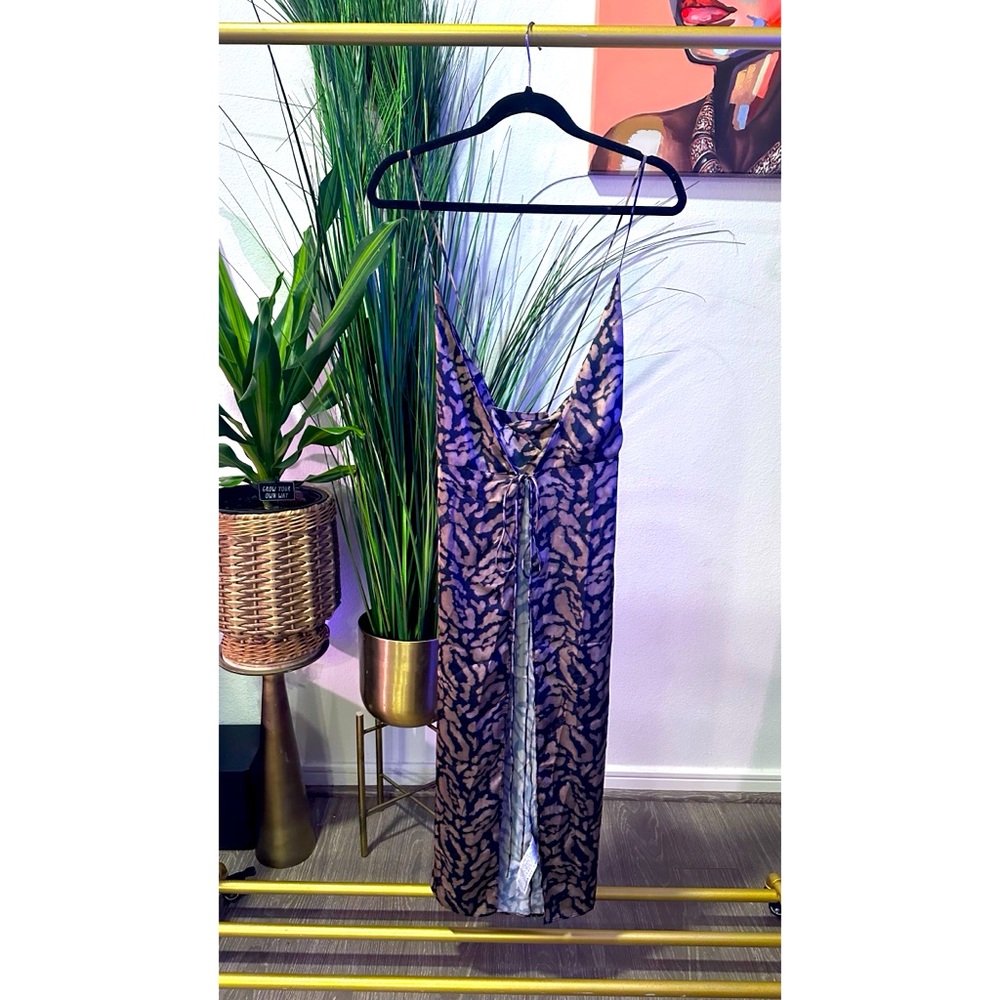 Zara Tie Front Patterned Maxi Top - Size Small